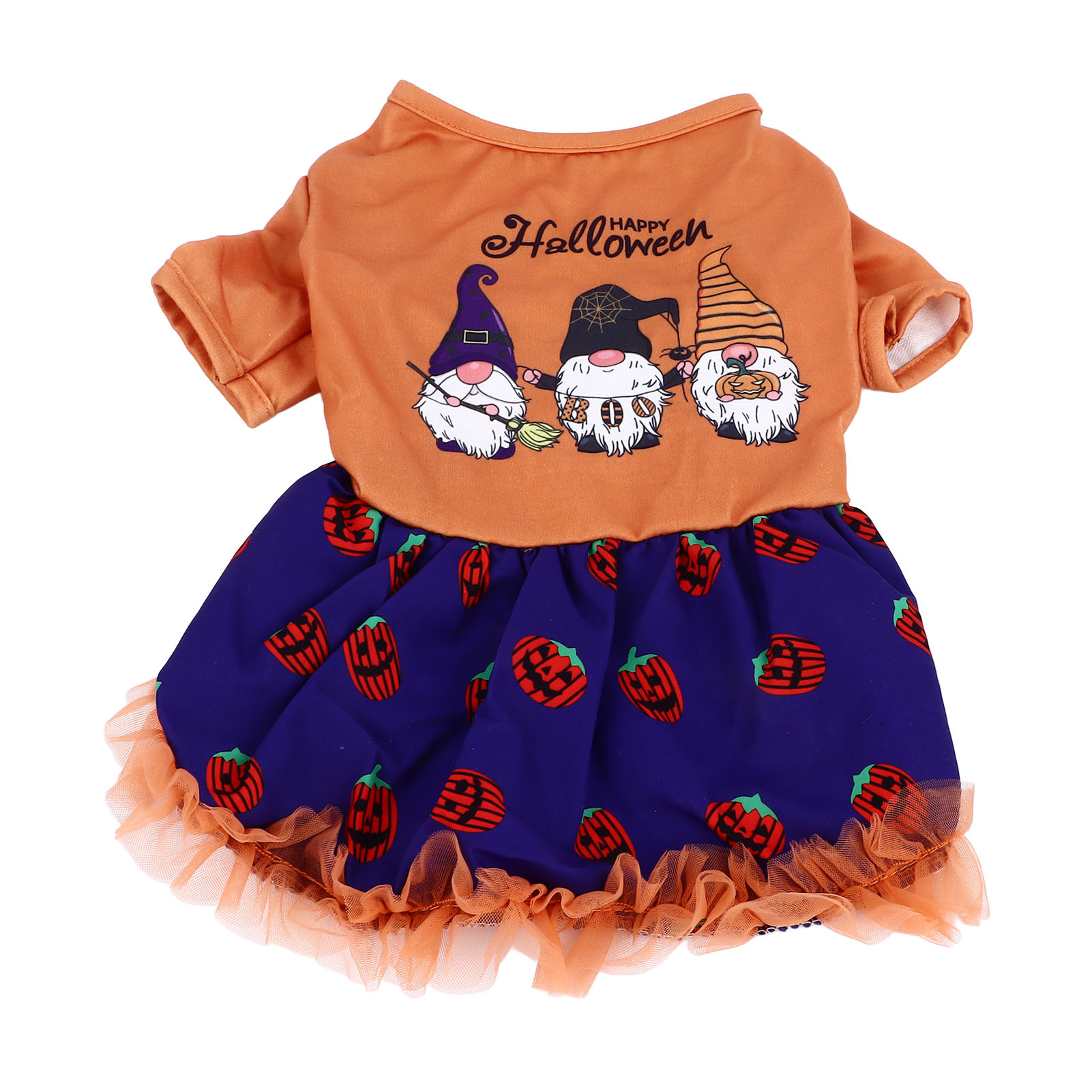 Halloweenske šaty pre psíka s motívom tekvice, flexibilný kostým pre Vášho miláčika